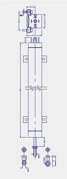 KTC拉杆式直线位移传感器（电子尺）图纸